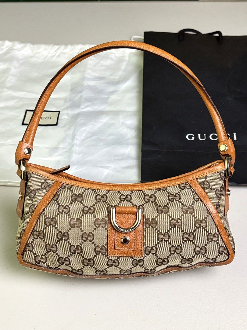 Gucci Monogram Canvas D-Ring Shoulder Bag (Category: Luxury Bags & Wallets) located in Manila. Submitted by hippiesph (Listing ID 1467860948, Image 1). Description: GG Canvas D Ring Abbey Pochette Rank S condition Brand new condition Authenticity guaranteed Inclusion orig dust bag and paper bag Dm me for more details and price 📩.