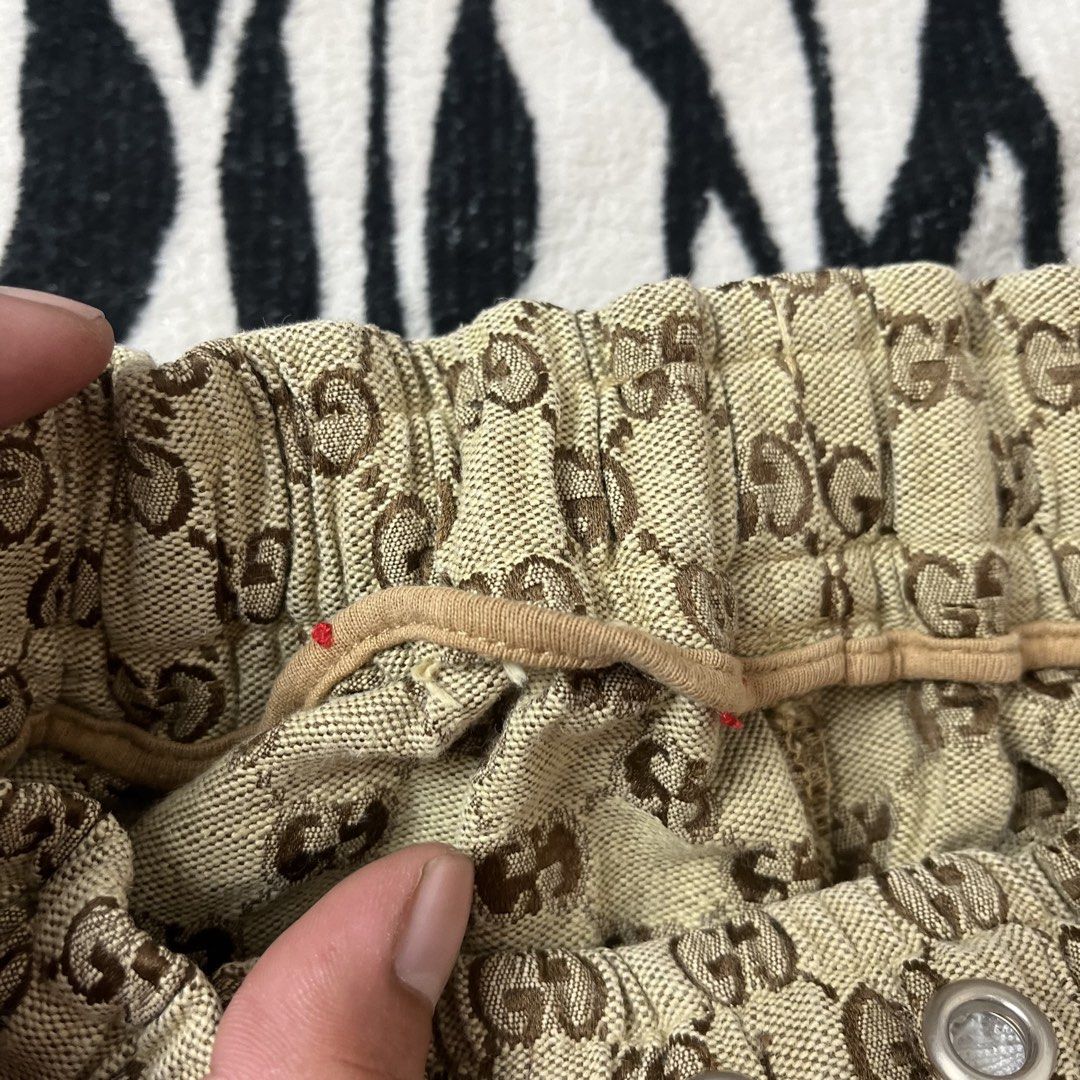 Gucci monogram short (Category: Shorts) located in Manila. Submitted by royaldripmanila (Listing ID 1467970936, Image 2). Description: Cut main tag W26-28 L16.5.