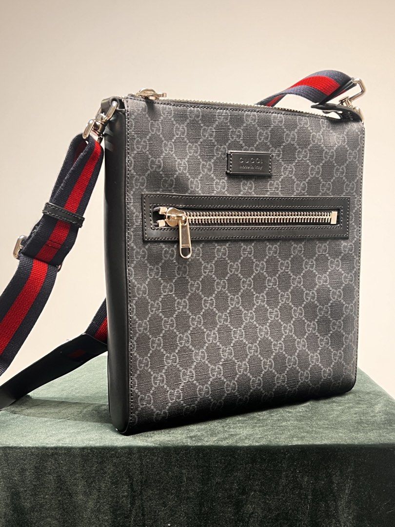 Gucci sling bag (Category: Sling Bags) located in Manila. Submitted by lemsdolori16713 (Listing ID 1468053834, Image 1). Description: Gucci Web Strap Front Zip Messenger Bag | GG Coated | Canvas Medium crossbody bag complete with serial, hangtag and dustbag 45,000 ( slightly negotiable ) Item is in Laguna we can do meetup in Laguna .