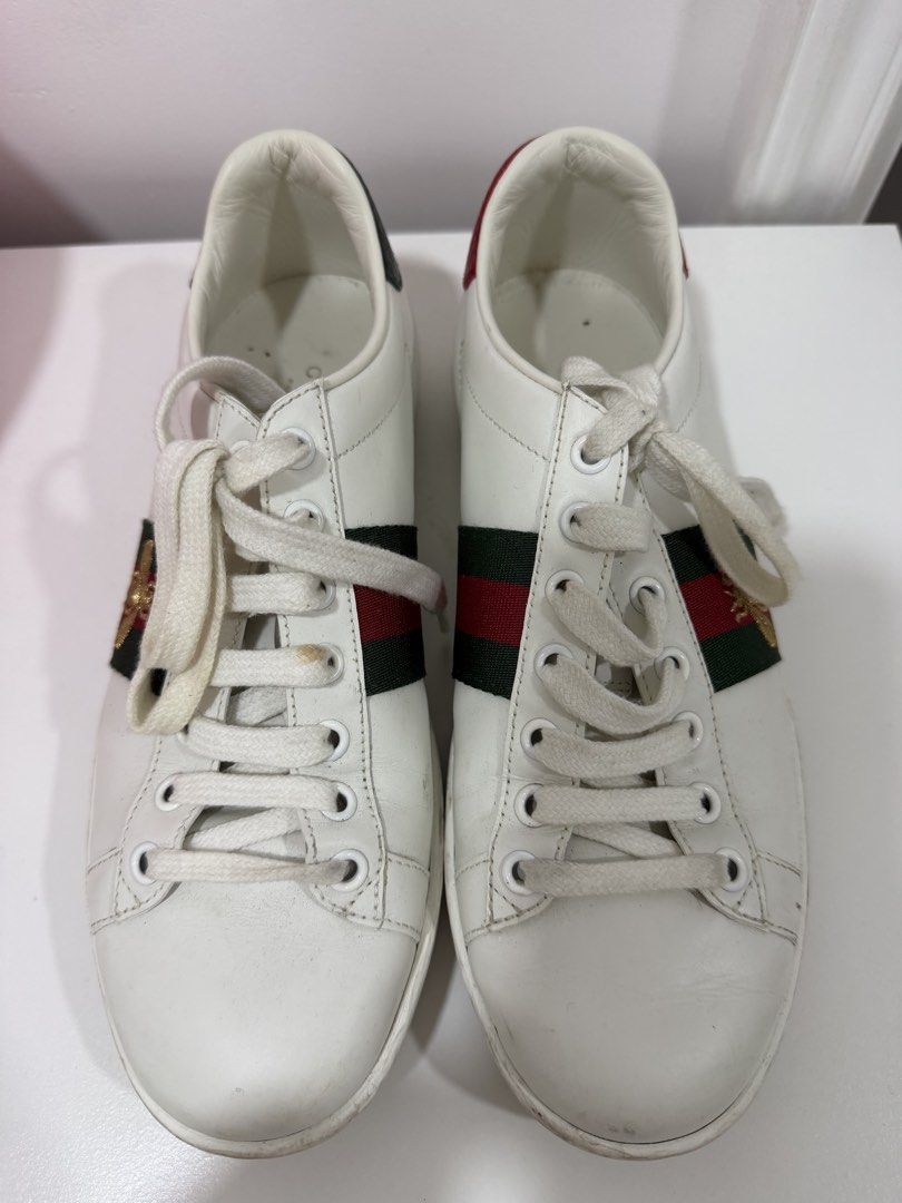 Gucci Sneakers (Category: Sneakers & Footwear) located in Paranaque City. Submitted by karchim (Listing ID 1467859663, Image 1). Description: Pre loved Gucci Sneakers Size US 7 1/2 Rfs: doesnt fit anymore Bought in Hawaii, USA.