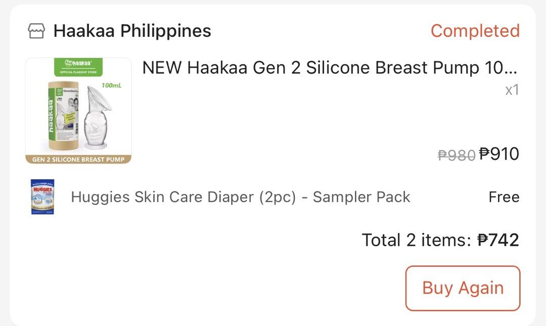 Haakaa Gen 2 Silicone Breast Pump 100mL (Category: Breastfeeding & Bottle Feeding) located in Bacoor. Submitted by jastinemaedelmundo (Listing ID 1468051776, Image 1). Description: - Authentic Haakaa Gen 2 Silicone Breast Pump - 100ml capacity - Simple, one-piece design for effortless cleaning and use - Ideal for collecting milk while nursing or pumping on the opposite side - Condition: well-kept - Mode of payment: Gcash, Bank Transfer - Shipping