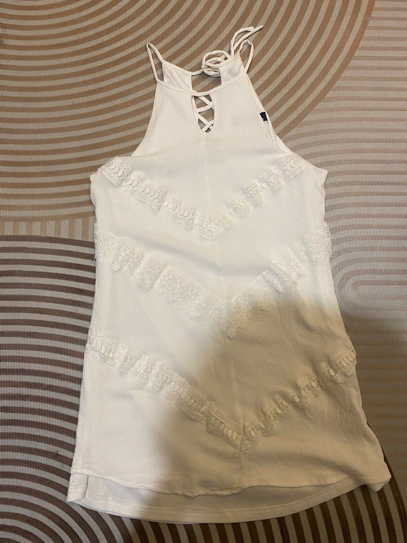 Halter Mini Dress (Category: Dresses) located in Quezon City. Submitted by jmxyz (Listing ID 1467974299, Image 1). Description: - brand: coco cabana - size: medium - see last photo for when worn ‼️moving out sale 📍greenfield, mandaluyong.