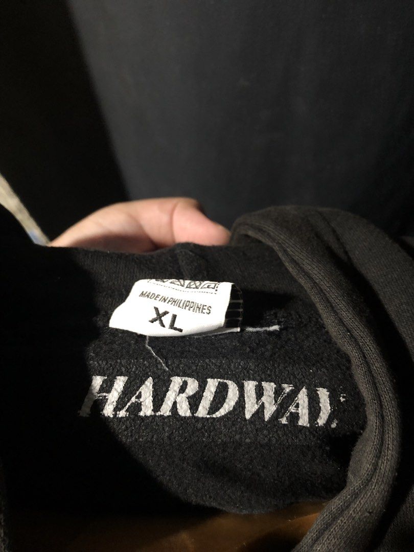 HARDWAY THW (Category: Hoodies) located in Manila. Submitted by new_yessirr (Listing ID 1467879453, Image 3). Description: HARDWAY XL ON TAG 24/29 GOOD CONDITION 1800 + SF THREATS TNT OVERTHOSE RADIO HI CINEMASUN HOOLIGANS SPECTRE FTP FUCT.
