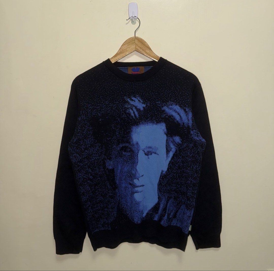 Heaven by Marc Jacobs Duval Sweater (Category: Hoodies) located in Mabalacat. Submitted by woniebuys (Listing ID 1468058852, Image 1). Description: A Personal Fave! This Heaven by Marc Jacobs Duval Sweater features a graphic blue portrait knit against a black base. Small Length 25.5 in. Width 20 in..