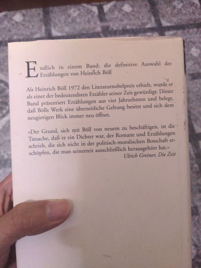 Heinrich Böll, Erzählungen (Category: Storybooks) located in Baguio. Submitted by fosterthe (Listing ID 1467906431, Image 2). Description: german language see photos for condition gcash/j&t Erzählungen, a collection of works Heinrich Böll hardcover.