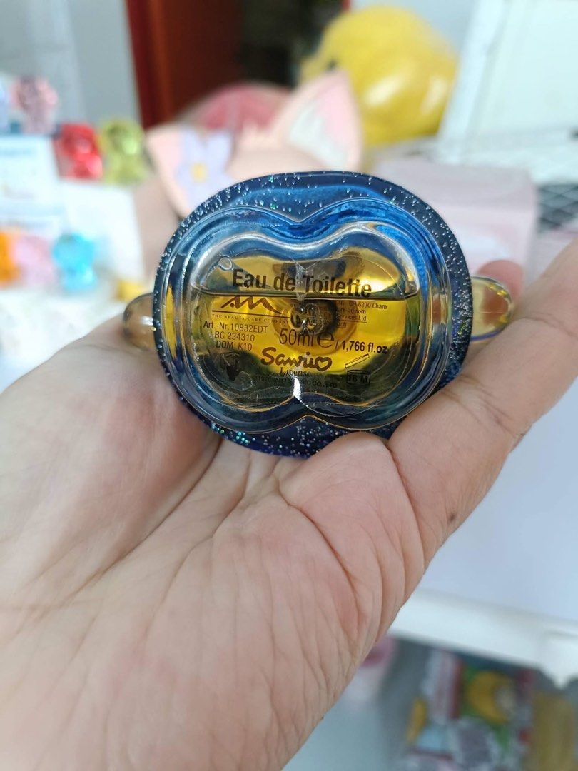 Hello Kitty Eau de Toilette 50ml with Box (Category: Fragrance & Deodorants) located in Manila. Submitted by janetecson05 (Listing ID 1467844306, Image 3). Description: - Authentic Sanrio licensed product - 50ml Eau de Toilette fragrance - Adorable bottle shaped like Kitty in a sparkly blue dress - Features a cute rhinestone detail on the bow - Clear head design with spray nozzle underneath - Includes original blue gift box - Great gift idea or a