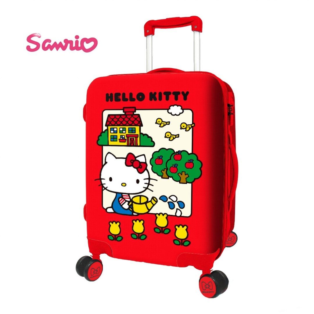 Hello Kitty Red carry on luggage 20” (Category: Luggage) located in Pasig City. Submitted by maxine888 (Listing ID 1468050487, Image 1). Description: Hello kitty red carry on luggage 20” Used well 4k Hong kong exclusive - Vibrant red Kitty hardside suitcase hardware - Built-in TSA007 combination lock (currently set to 000) - Cute black zipper pulls with iconic bow shape and Kitty branding - Durable textured shell material - Ideal for travel use o