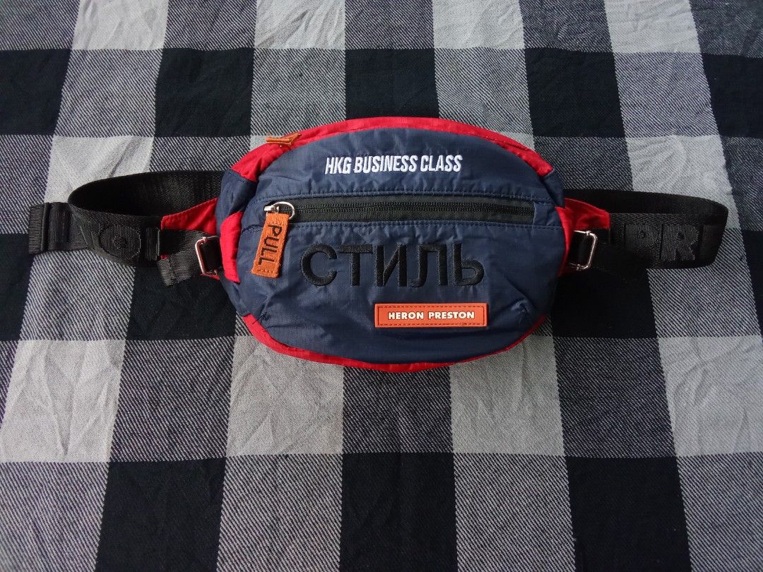 Heron Preston Belt bag (Category: Belt bags, Clutches and Pouches) located in Polomolok. Submitted by timog_high_ice (Listing ID 1467879294, Image 1). Description: - Nylon Material - Embroidery - Adjustable Strap - 2 Compartment Super Bet ❤️.