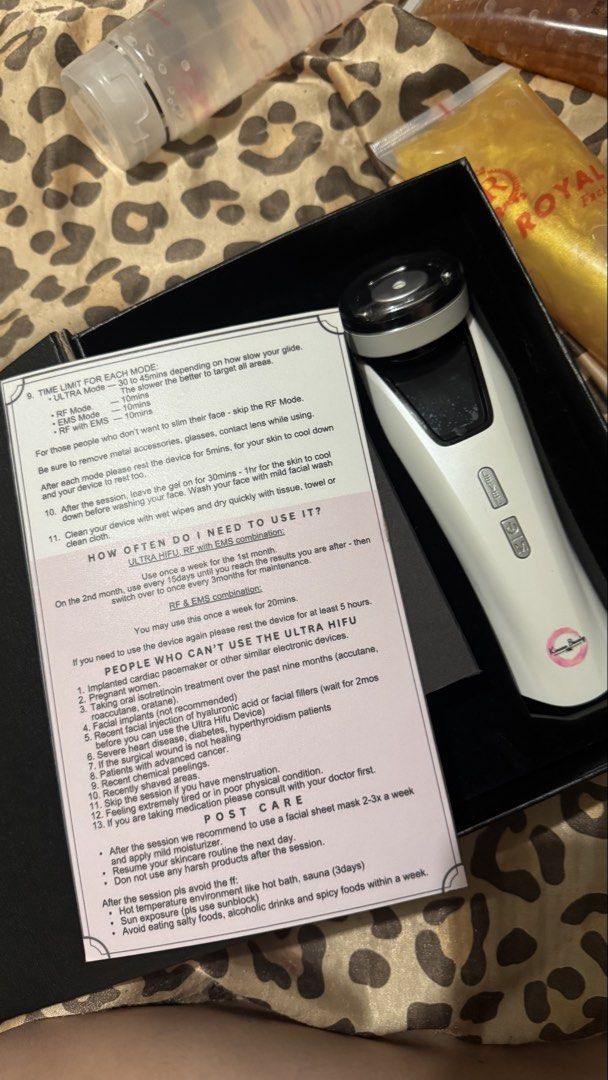 HIFU, RF & EMS (Category: Face Care) located in Marikina City. Submitted by anastasia_louise3e (Listing ID 1468057900, Image 3). Description: ORIGINAL PRICE IS 7k IM SELLING FOR ONLY 6,500 FOR SALE ✨ Ultra HIFU machine by Kissed Beauty MNL. DM for inquiries..