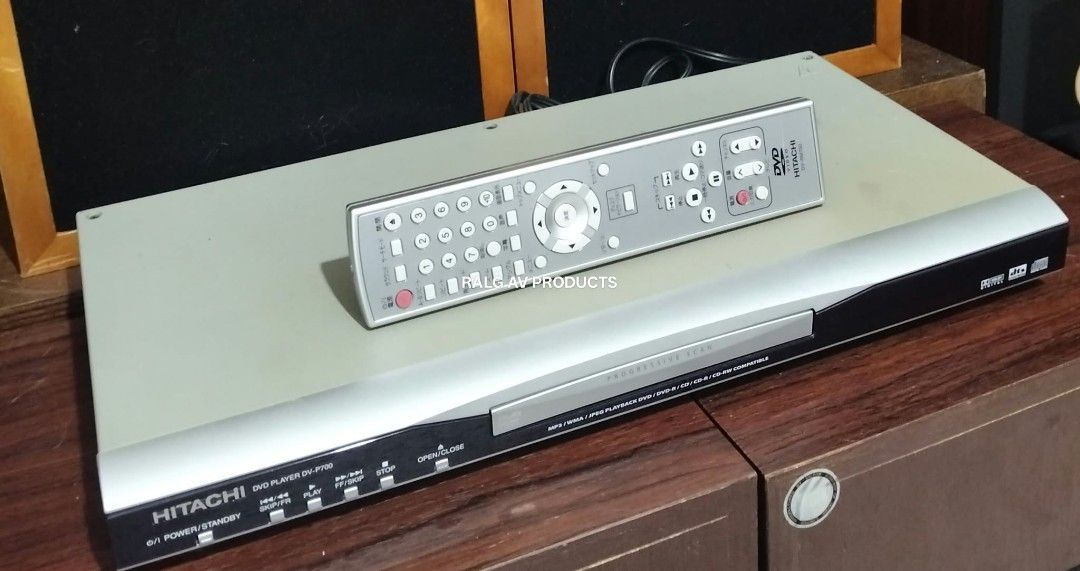Hitachi DV-P700 DVD Player with Remote DV-RM700 (Category: Blu-Ray & Media Players) located in Bulacan. Submitted by ronald277077025 (Listing ID 1467921898, Image 3). Description: HITACHI DVD/CD PLAYER DV-P700 ORIGINAL REMOTE CONTROL INCLUDED MP3 FILES PLAYBACK FULLY OPERATIONAL FAST READING 110 VOLTS DIMENSIONS: W43 x H5 x D22 CM Location: Sta Maria Bulacan Shipping at buyers expense.