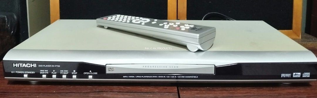 Hitachi DV-P700 DVD Player with Remote DV-RM700 (Category: Blu-Ray & Media Players) located in Bulacan. Submitted by ronald277077025 (Listing ID 1467921898, Image 2). Description: HITACHI DVD/CD PLAYER DV-P700 ORIGINAL REMOTE CONTROL INCLUDED MP3 FILES PLAYBACK FULLY OPERATIONAL FAST READING 110 VOLTS DIMENSIONS: W43 x H5 x D22 CM Location: Sta Maria Bulacan Shipping at buyers expense.