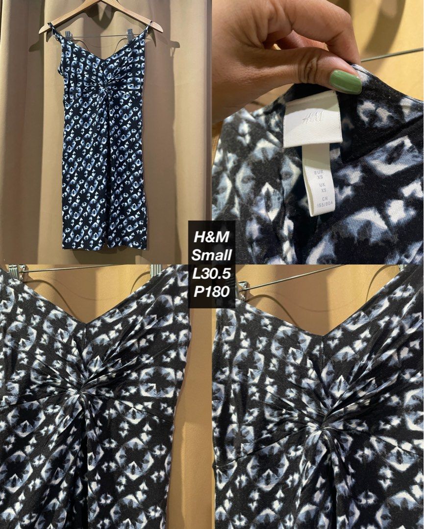 H&M Black and Blue Patterned Sleeveless Dress (Category: Dresses) located in Quezon City. Submitted by smileclothingline (Listing ID 1467853580, Image 1). Description: S-M 🚚Courier: J&T/Lalamove/Gogoexpress 📍Shipping fee depends on your location 💸Mode of Payment: BPI/Gcash/Paymaya ‼️Payment first, only then will ship the item.