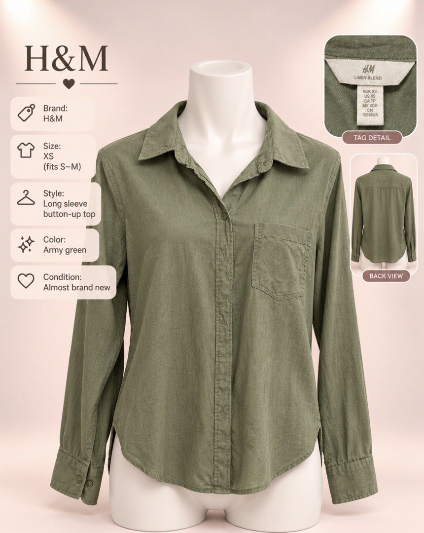 H&M blouse (Category: Blouses) located in Manila. Submitted by niknakabdu11036 (Listing ID 1467928608, Image 1). Description: .