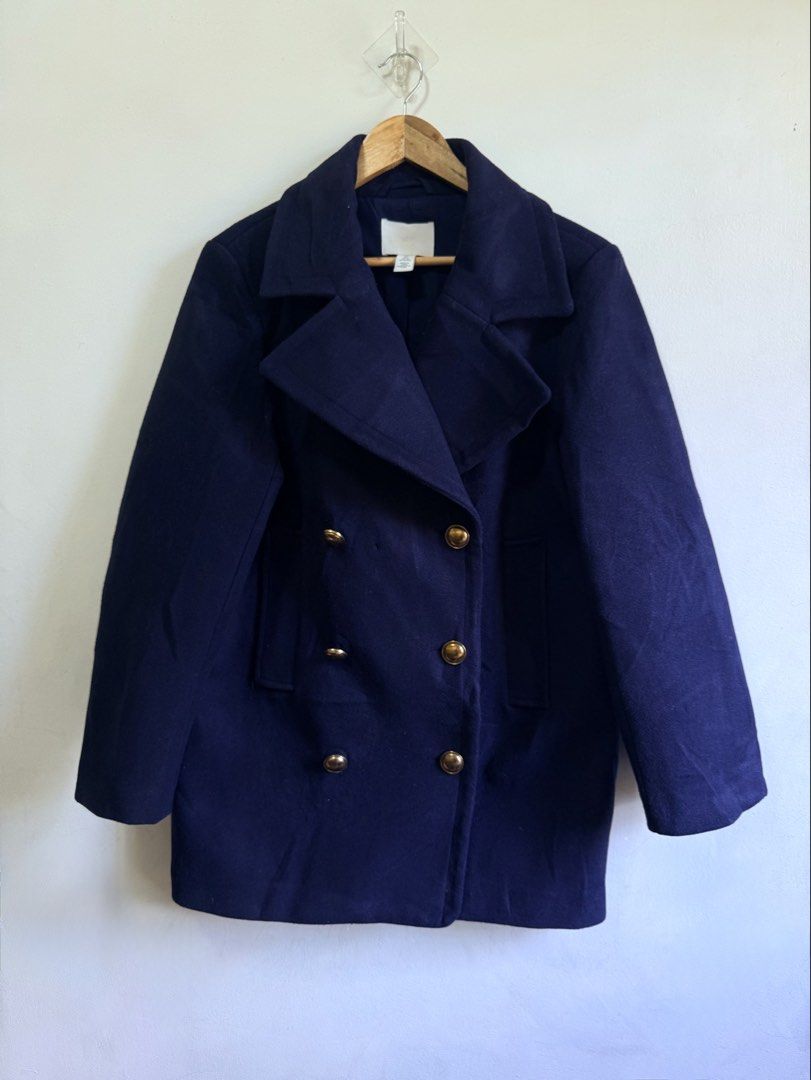 H&M wool blend coat (Category: Coats, Jackets and Outerwear) located in Tarlac. Submitted by giannisdeclutters4106 (Listing ID 1467998494, Image 2). Description: Like new Seldom used Small-medium Wrinkled due to storage Steam iron nyo nalang po 😊.