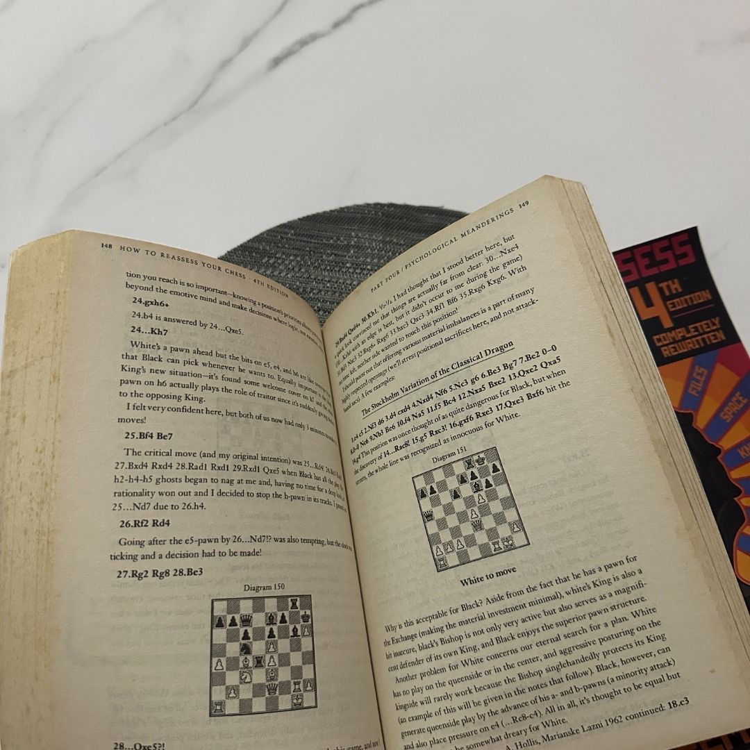 'How to Reassess Your Chess' book (Category: Textbooks) located in Manila. Submitted by kingstephe58383 (Listing ID 1468018102, Image 2). Description: For Sale: 'How to Reassess Your Chess' book Divided into two books: Book 1 (pages 1–324) and Book 2 (pages 325–658) **Issue: No issue **Condition: 9/10 **RFS: I’ve already switched to a different genre of books ₱400 📍 Location: Paco Manila 🤝 Meet-ups: Nearby Paco. for Lalamove deliveries, payment