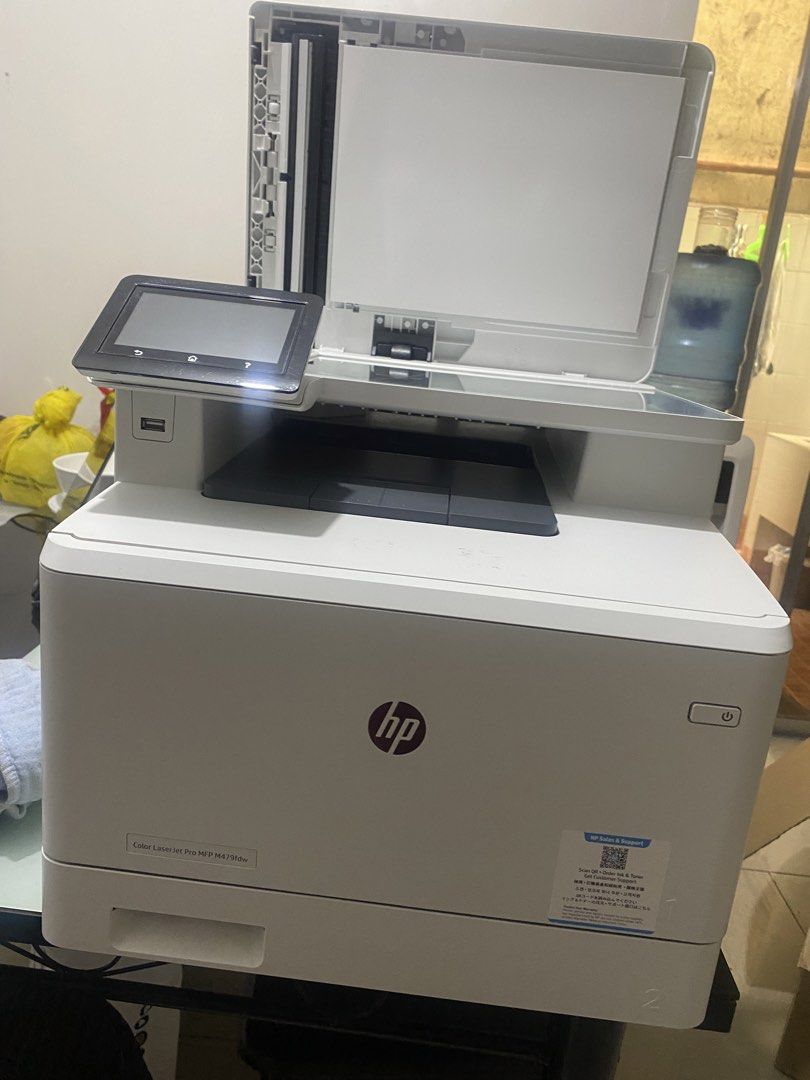 HP Color LaserJet Pro MFP M479fdw Printer (Category: Printers, Scanners & Copiers) located in Manila. Submitted by monicadizo97660 (Listing ID 1467872544, Image 1). Description: HP Color laser jet pro mfp m479fdw No issue. Good for business. Original/SRP Price: 75,000 💰 Selling Price: ₱2 (negotiable) Functions: Print, scan, copy, and fax Printing technology: Color laser Print speed: Up to 28 pages per minute in black and color Print resolution: 