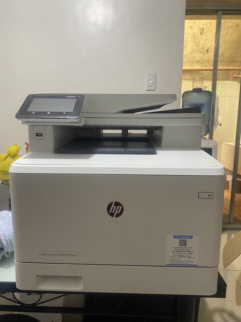 HP Color LaserJet Pro MFP M479fdw Printer (Category: Printers, Scanners & Copiers) located in Manila. Submitted by monicadizo97660 (Listing ID 1467872544, Image 2). Description: HP Color laser jet pro mfp m479fdw No issue. Good for business. Original/SRP Price: 75,000 💰 Selling Price: ₱2 (negotiable) Functions: Print, scan, copy, and fax Printing technology: Color laser Print speed: Up to 28 pages per minute in black and color Print resolution: 