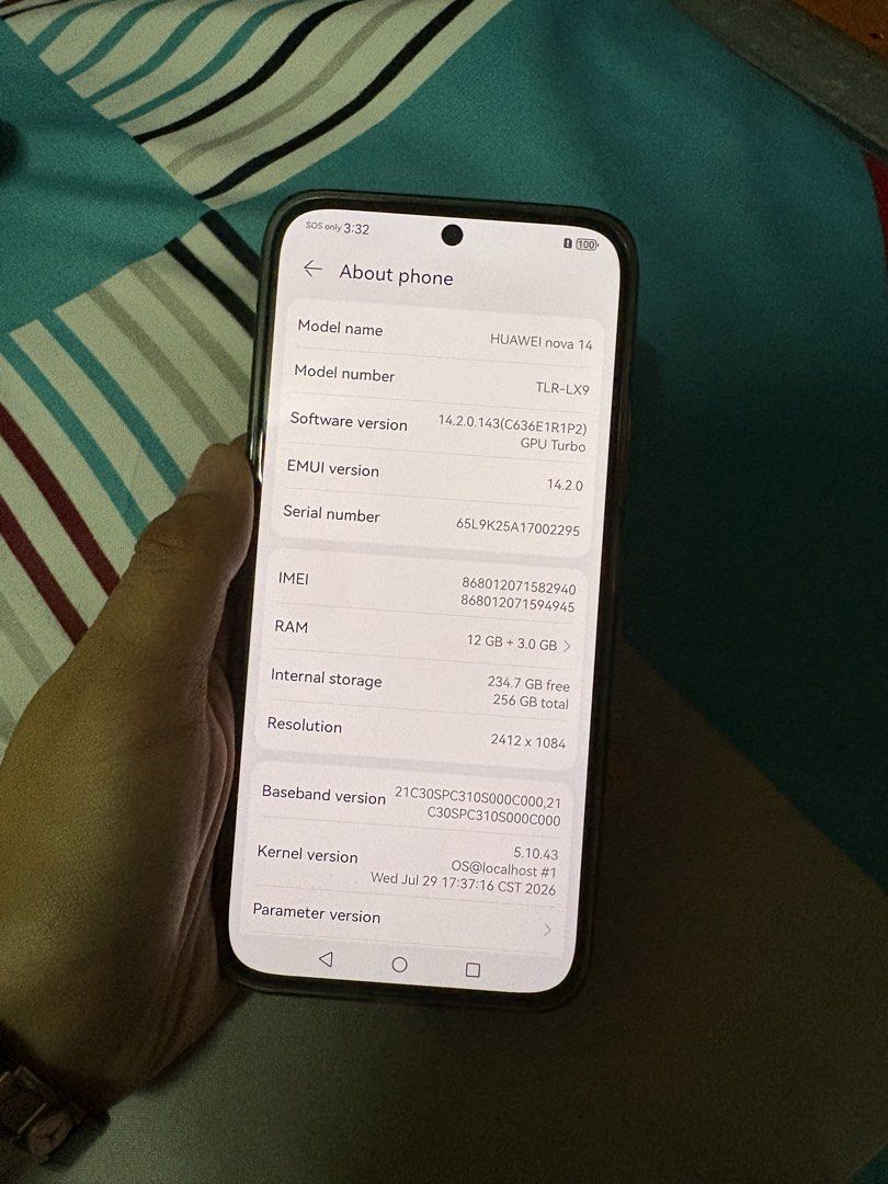 Huawei Nova 14 (Category: Huawei) located in Quezon City. Submitted by iamgrei (Listing ID 1467933708, Image 3). Description: 12/256GB NO ISSUES CASE AND UNIT.