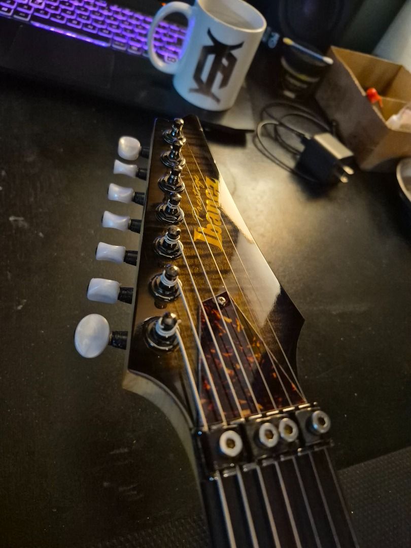 Ibanez 7-String Prestige RG2727FZ (Category: Musical Instruments) located in Caloocan City. Submitted by ironman_collector81 (Listing ID 1467869222, Image 3). Description: For Sale Only Ibanez Prestige RG2727FZ With Hardcase Pups upgraded Dimarzio Evo Bridge and Dimarzio Liquidfire Neck. Bridge: Edge Zero 7 w/ ZPS3 Neck: Wizard-7 Meetup and Price are negotiable. Mode of Payment: BPI or Gcash Location: Westwood 7 GenTri Cavite .