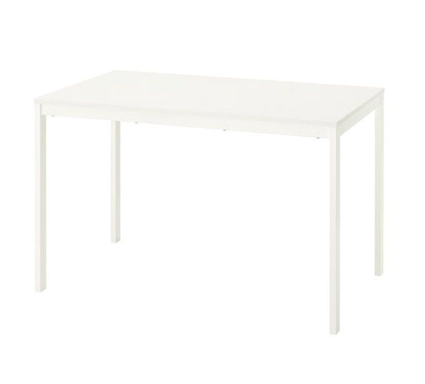 IKEA VIHALS Extendable Table White 120/180x74 cm (Category: Tables & Sets) located in San Juan City. Submitted by ngo95 (Listing ID 1467971314, Image 1). Description: IKEA VIHALLS Extendable Table – White Selling our IKEA VIHALLS extendable table in white. Used for approximately 6 months and in good condition! • Color: White • Dimensions: 120 × 74 cm (extends to 180 × 74 cm) • Extendable design — great for everyday use or hosting guests • Minimal