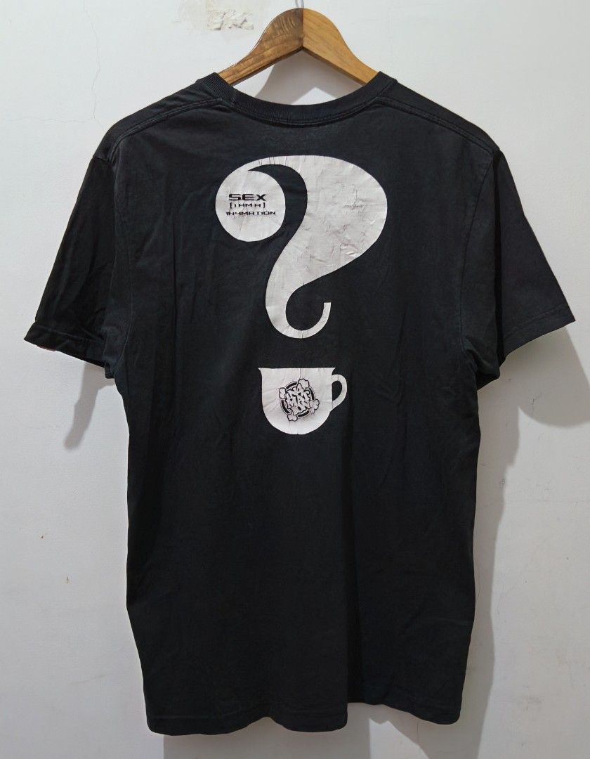 In4mation (Sexual Tee) (Category: Tshirts & Polo Shirts ) located in Taguig. Submitted by thriftedminds (Listing ID 1468011908, Image 2). Description: Item: In4mation (Lovage, Sex, I Am A)🔥 ‎Size: Cut white tag ‎Width: 20 ‎Length: 28 ‎Condition: Excellent ‎Issue: Hairlines DM to purchase 📩.