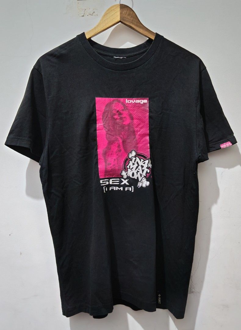 In4mation (Sexual Tee) (Category: Tshirts & Polo Shirts ) located in Taguig. Submitted by thriftedminds (Listing ID 1468011908, Image 1). Description: Item: In4mation (Lovage, Sex, I Am A)🔥 ‎Size: Cut white tag ‎Width: 20 ‎Length: 28 ‎Condition: Excellent ‎Issue: Hairlines DM to purchase 📩.