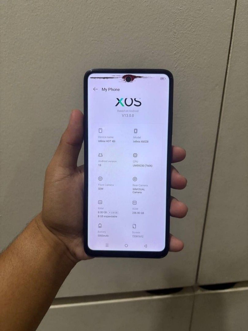 Infinix Hot 40i 256gb (Category: Android Others) located in Batangas. Submitted by batangascitywatches (Listing ID 1467956282, Image 2). Description: Infinix Hot 40i • 256gb • 8+8gb Ram • 5000mAh • Facial Unlock + Fingerprint • No History Of Repairs • In Good Condition Issue • Minor LCD Bleed [ Doesn't Affect Performance ] UNIT ONLY Pure Cash : 4k Swapping Value : 5k FIXED PRICE HARD PASS SA BURAOT.