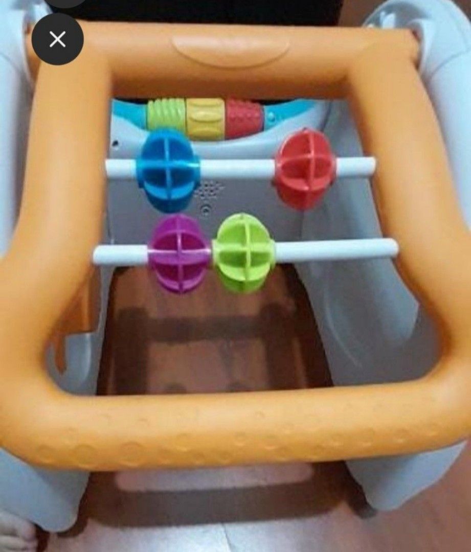 Interactive Baby Walker Push Toy with Activity Center (Category: Infant Playtime) located in Quezon City. Submitted by eastwood22 (Listing ID 1467857227, Image 3). Description: - - Well used - Brand new is 3.3k at toyjous - Tested recently but not sound work. maybe switch not work. so down the price to 850. meet up at eastwood city or grab delivery by buyer option Colorful baby walker in bright blue, orange, white, and green - Loaded with interac