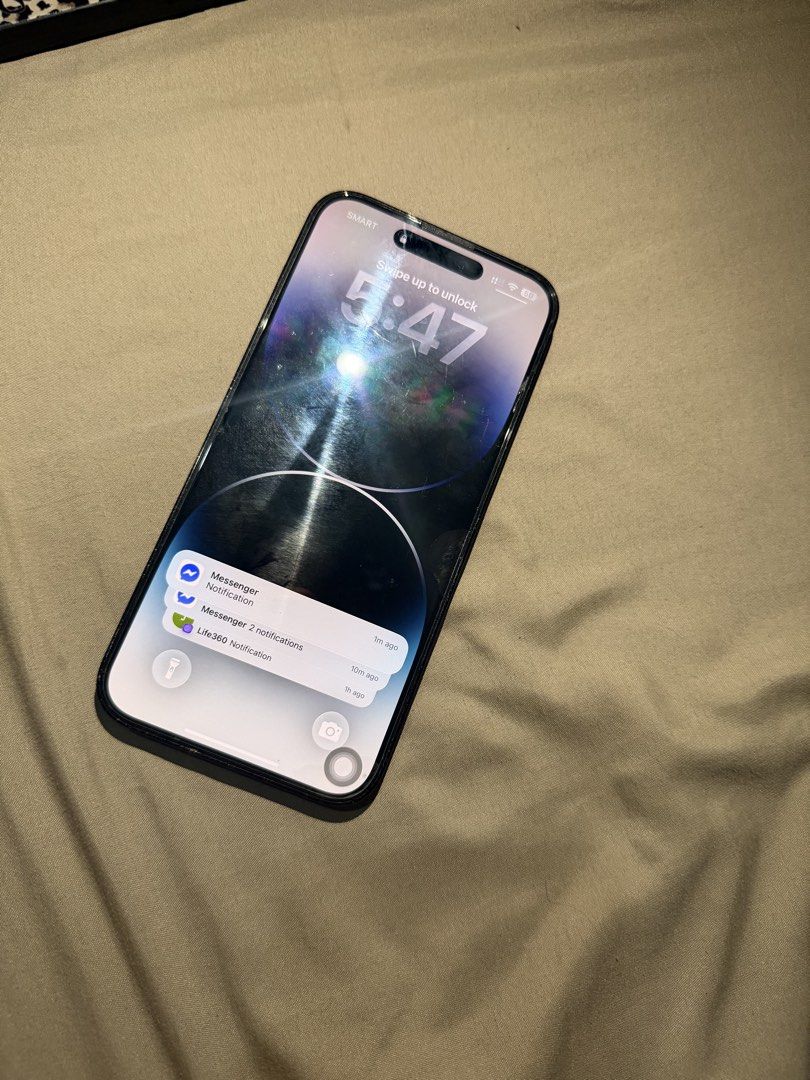 Iphone 14 pro max (Category: iPhone 14 Series) located in Mandaluyong City. Submitted by benzcer.zabala21 (Listing ID 1467971194, Image 2). Description: iphone 14 pro max US variant pm sa ibang details , no repair no issue, factory unlock .