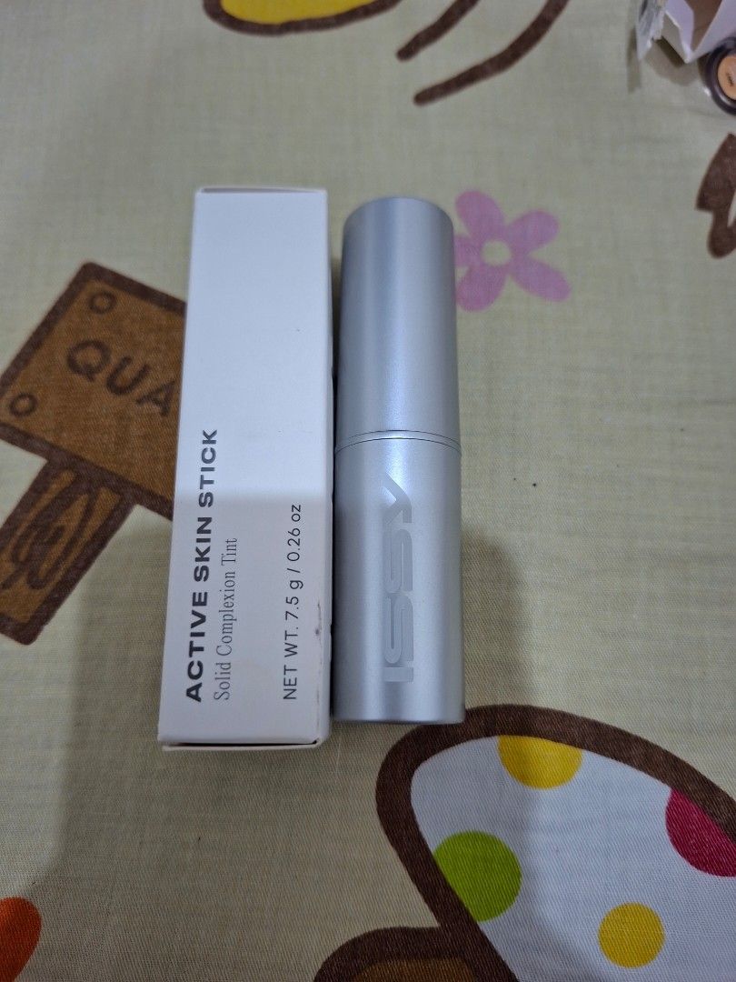 Issy Active Skin Stick - Fawn (Category: Makeup) located in Manila. Submitted by anachibi (Listing ID 1467871179, Image 1). Description: - Brand: Issy - Product: Active Skin Stick - Shade: Fawn - Condition: Used for Swatching only - RFS: Wrong Shade - Packaging: Includes original outer box.