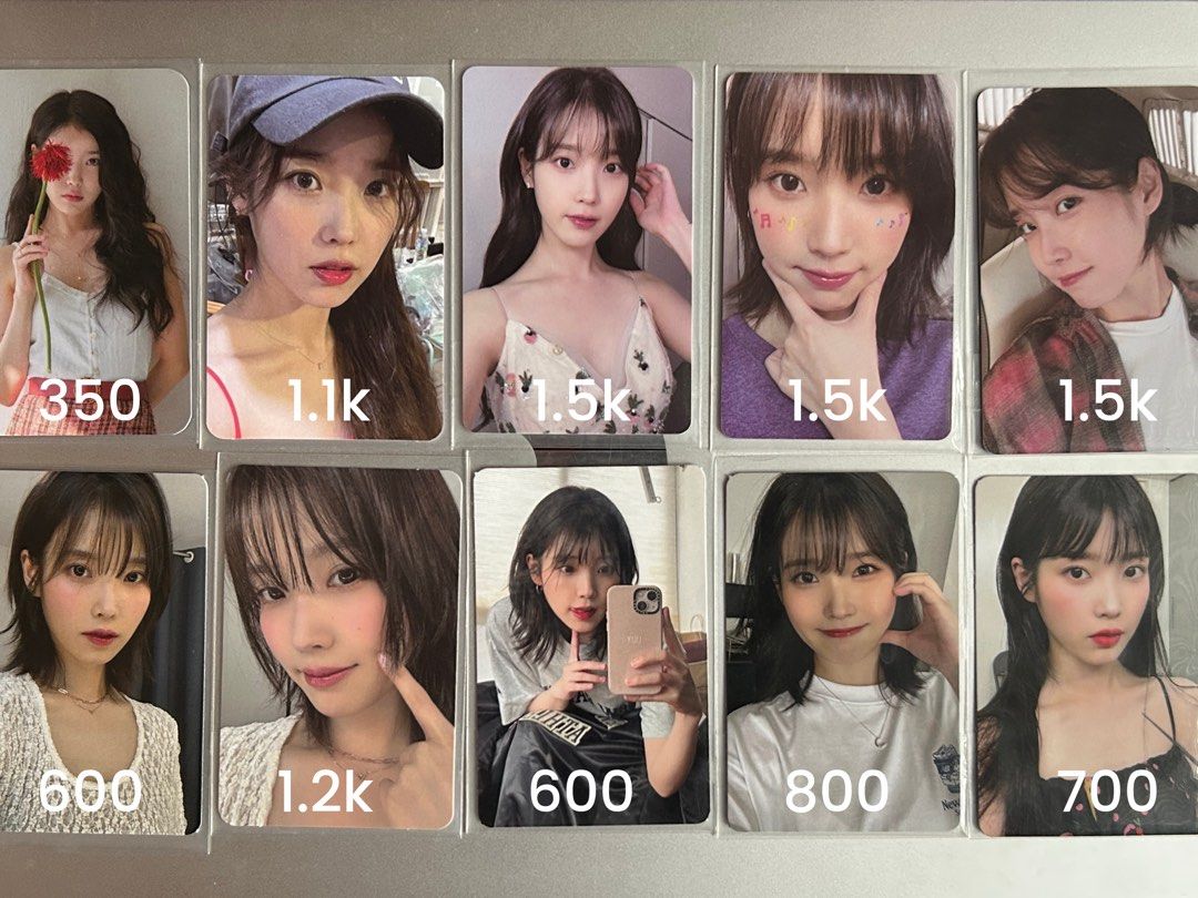IU Official Photocards and Polaroids Collection (Category: K-Wave Merchandise) located in Manila. Submitted by yagult (Listing ID 1467925170, Image 1). Description: wts lfb IU photocards - see pic for pricelist - prio getting all or 2 pcs - can give discount for set taker or 5+ pcs mop: gcash mod: j&t / lalamove (weekend shipping) # iu pc ph .
