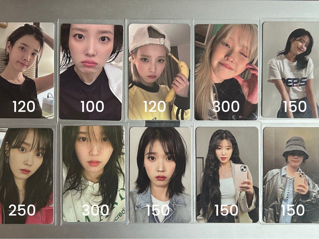 IU Official Photocards and Polaroids Collection (Category: K-Wave Merchandise) located in Manila. Submitted by yagult (Listing ID 1467925170, Image 3). Description: wts lfb IU photocards - see pic for pricelist - prio getting all or 2 pcs - can give discount for set taker or 5+ pcs mop: gcash mod: j&t / lalamove (weekend shipping) # iu pc ph .