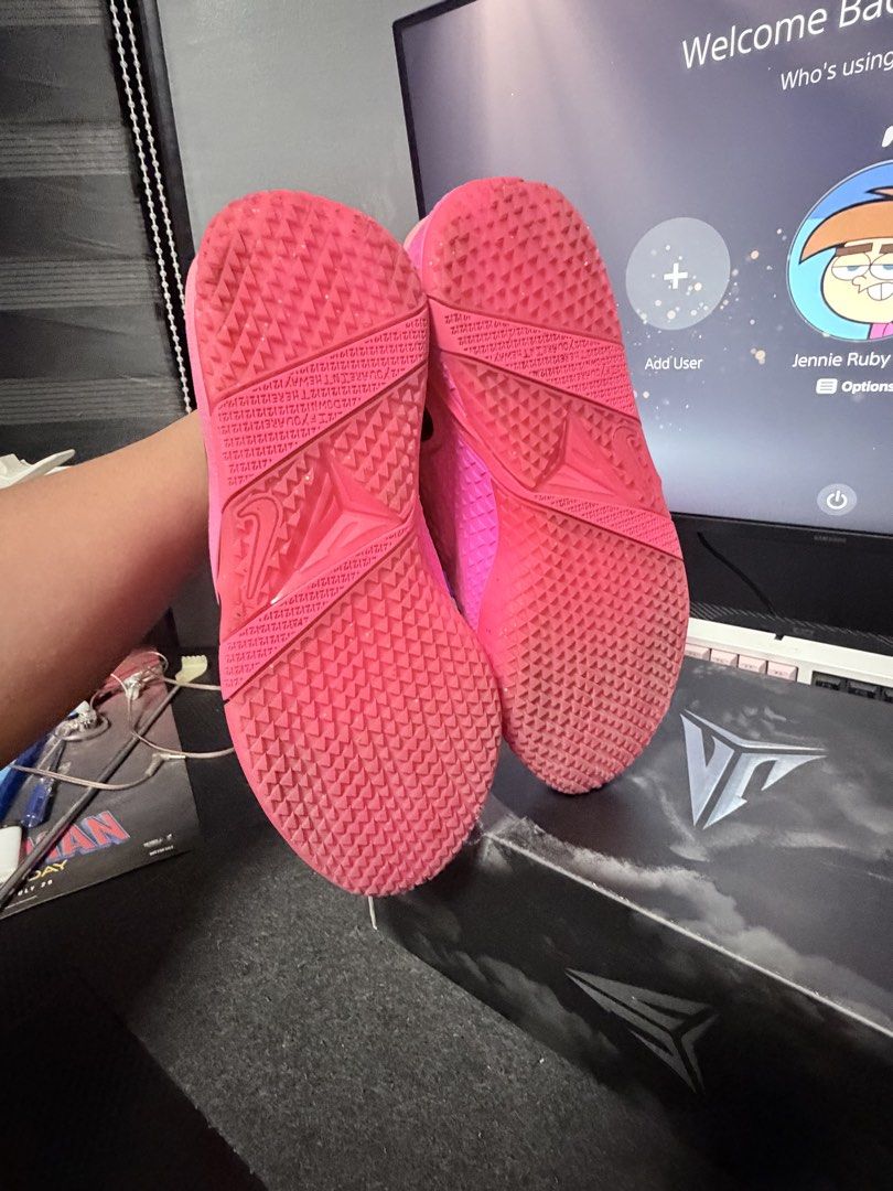 Ja 4 Pink Rise (Category: Sneakers) located in Pateros City. Submitted by funkytimer (Listing ID 1467970656, Image 2). Description: Ja 4 Pink Rise Size 9.5 Used 2x With Og box, stickers and inserts 4999 steal price na Taguig area.