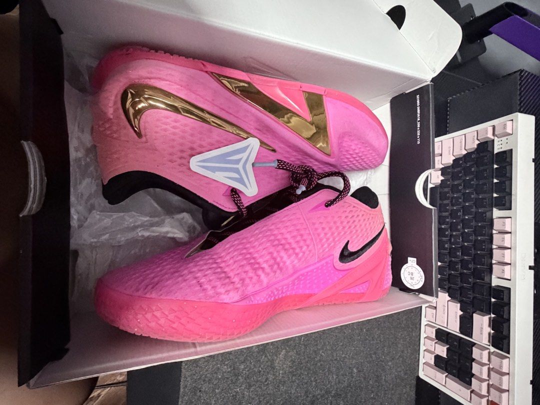 Ja 4 Pink Rise (Category: Sneakers) located in Pateros City. Submitted by funkytimer (Listing ID 1467970656, Image 3). Description: Ja 4 Pink Rise Size 9.5 Used 2x With Og box, stickers and inserts 4999 steal price na Taguig area.