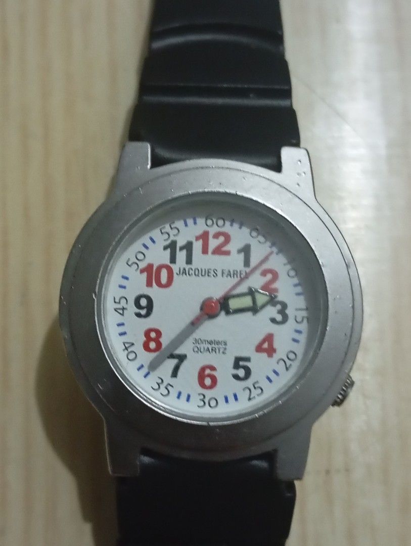 Jacques farel (Category: Women's Watches) located in Las Pinas. Submitted by quick_deals_great_finds2 (Listing ID 1468042534, Image 1). Description: Original good working condition Quartz with battery 25mm small.