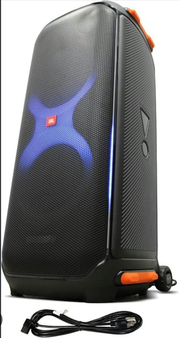 JBL PartyBox 710 Party Speaker 800W (Category: Soundbars, Speakers & Amplifiers) located in Manila. Submitted by luckygem-2cd7 (Listing ID 1467930345, Image 2). Description: - Brand: JBL PartyBox 710 Party Speaker - Power Output: Massive 800W RMS sound - Drivers: Dual 8-inch woofers and two 2.75-inch tweeters for crystal clear audio - Lighting: Built-in dynamic, vibrant light show synced to your music - Connectivity & Inputs: Bluetooth, guitar in