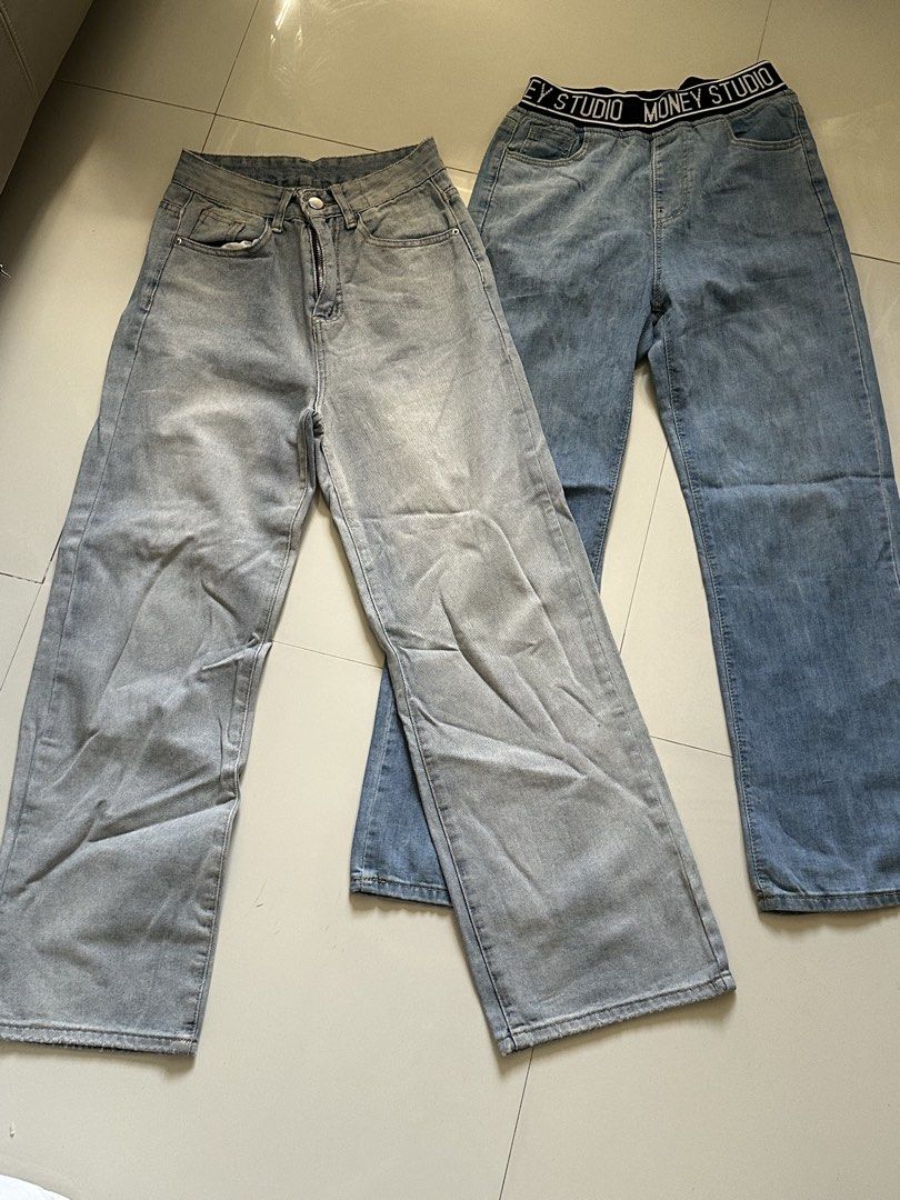 Jeans B1T1 — 24” waist (Category: Jeans) located in Quezon City. Submitted by riavero (Listing ID 1467889276, Image 1). Description: see last photo for dimensions | BOTH ARE THRIFT.