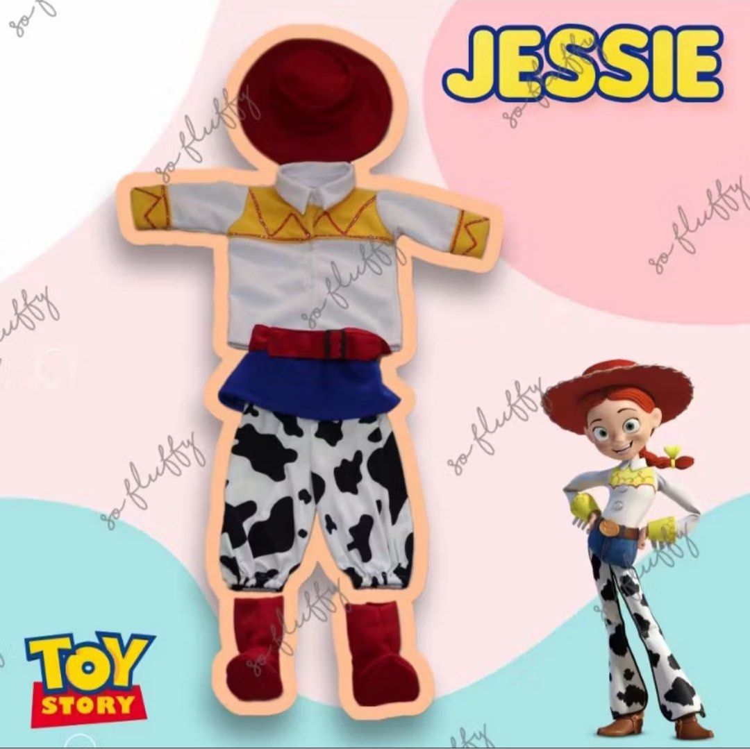 Jessie Set Costume (Category: Babies & Kids Fashion) located in Caloocan City. Submitted by gazellection.shop (Listing ID 1467840637, Image 2). Description: Used once only during disney pictorial. 6-12months.