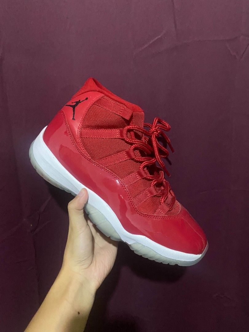 Jordan 11 Retro Gym Red Win Like 96 (Category: Sneakers) located in Sorsogon. Submitted by tomandrei6 (Listing ID 1468021316, Image 2). Description: Jordan 11 Win like 96 authentic pair size us 10 no box negotiable offer nalang mga boss.