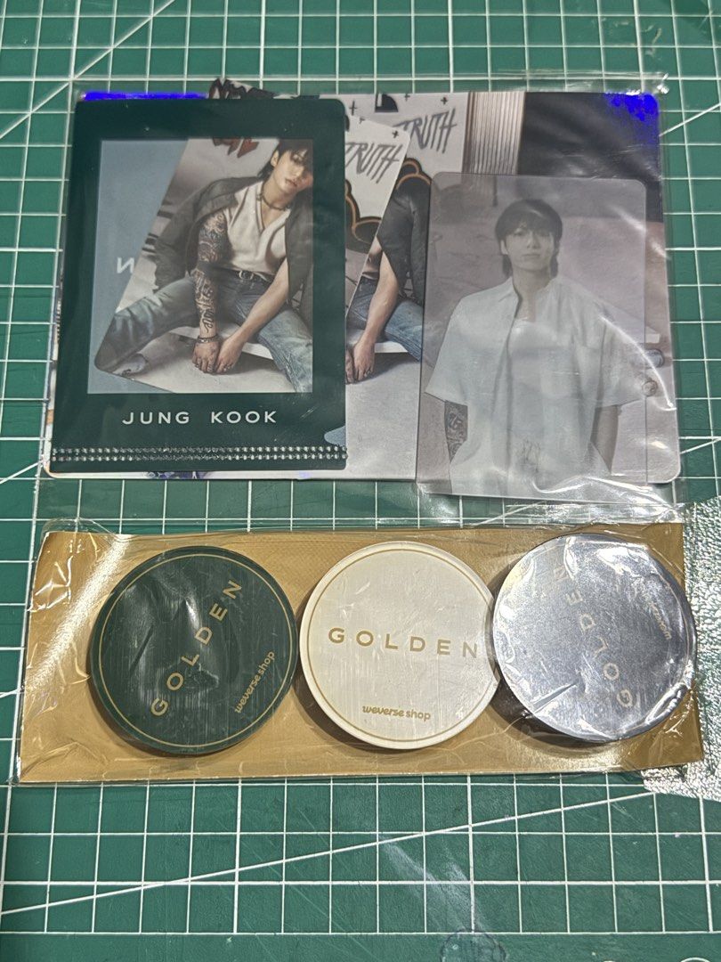 Jungkook Golden POB Sealed Set (Category: K-Wave Merchandise) located in Sagay. Submitted by armimom (Listing ID 1468029055, Image 1). Description: #Armimom_sells wts lfb onhand ph Jungkook Golden POB Sealed Set ₱900 payo MOP: gcash/maribank MOD: j&t 📍 Negros Occidental 🏷️ Bts Rm Jin Suga Jhope Jimin V Taehyung Jk Jungkook golden album griptok.