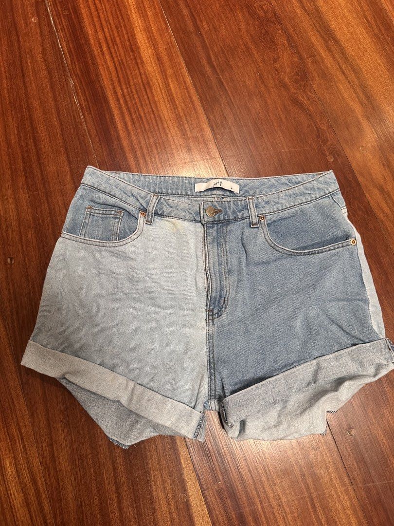 Just G Two-Tone Denim Shorts (Category: Shorts) located in San Juan City. Submitted by gj10_ (Listing ID 1467992084, Image 1). Description: • like new • pm for more details.