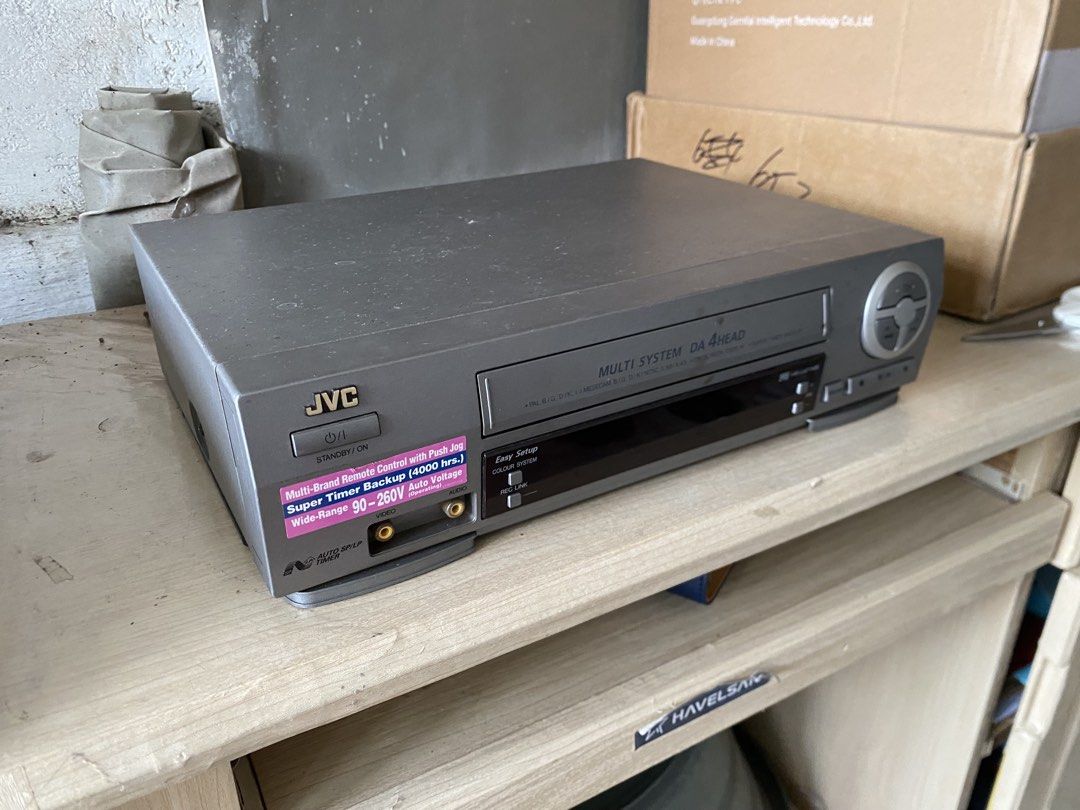 JVC HR-J471MS Multi System DA 4 Head VCR (Category: Blu-Ray & Media Players) located in Imus. Submitted by nhelsg2 (Listing ID 1467886292, Image 2). Description: Defective(For parts only) - Model: JVC HR-J471MS Multi-System VCR - Heads: DA 4-head system for clear playback - Power: Auto-voltage 90-260V (AC 110V-240V cord included), works globally without issues - Ports: Standard rear AV and antenna ports - Design: Classic grey chassis with user-fr
