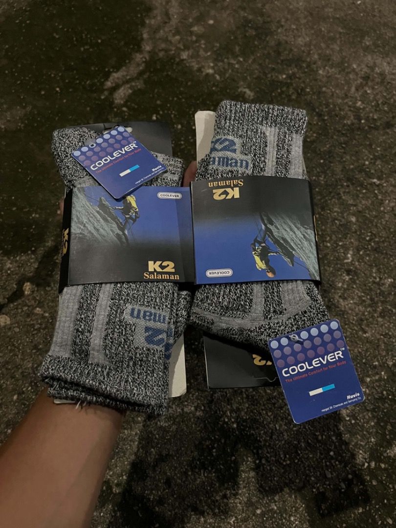 K2 Salaman Sports Socks (Category: Socks) located in Leyte. Submitted by g.tmills24 (Listing ID 1467990139, Image 1). Description: Want to sell.✨Aspack Pwedi pang couple niyo K2 Salaman Sport Socks Like New Dm me💌.