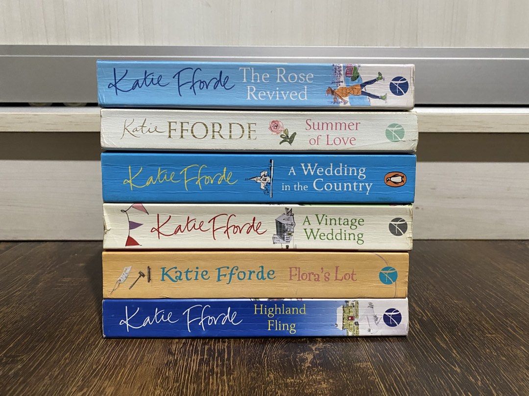 Katie Fforde Book Bundle (Category: Storybooks) located in Manila. Submitted by melodyonyourlips (Listing ID 1467969102, Image 1). Description: RFS: downsizing collection 📚 TAKE ALL 6 BOOKS: ₱350.00 • The Rose Revived • Summer Of Love • A Wedding In The Country • Vintage Wedding • Flora’s Lot • Highland Fling – has minor tanning – no damage, no torn pages, no stains 📩 PM for more photos MOP: Gcash, BDO, Paymaya MOD: Lalamove / Grab / JNT ❌ NO B