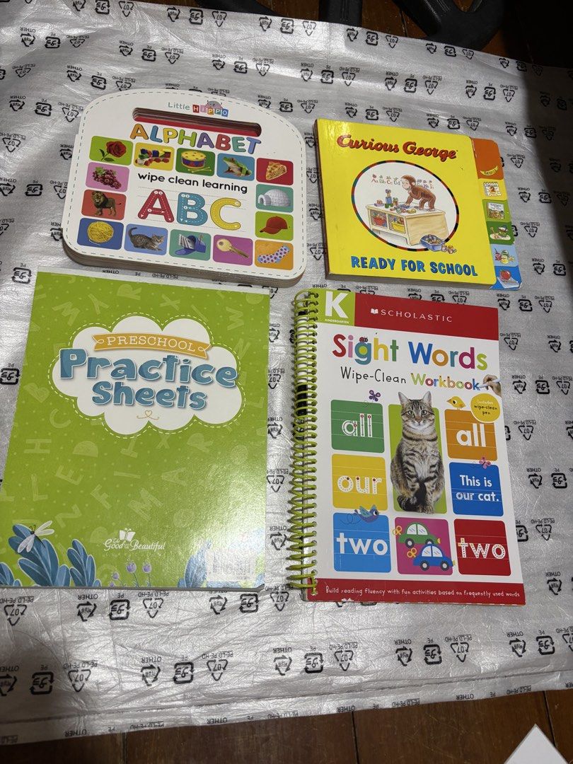 Kids learning books and wipe-clean workbooks bundle (Category: Children's Books) located in Manila. Submitted by wardrobeinmnl (Listing ID 1467903442, Image 1). Description: 150-180.
