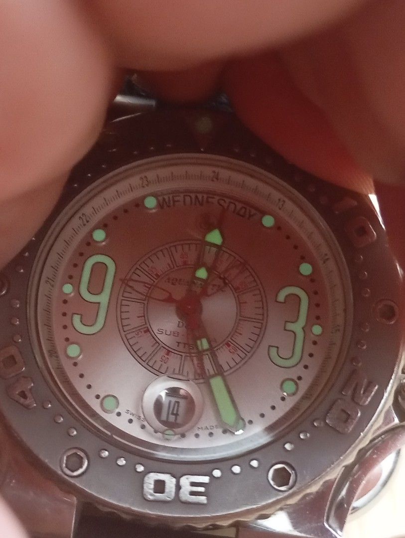 King Cuda aquanautic auto (Category: Men's Watches) located in Las Pinas. Submitted by quick_deals_great_finds2 (Listing ID 1467873461, Image 3). Description: Original good working condition Automatic Swiss movement Big size 47mm rotating bezel Fully functional day date Accurate time Replacement strap.