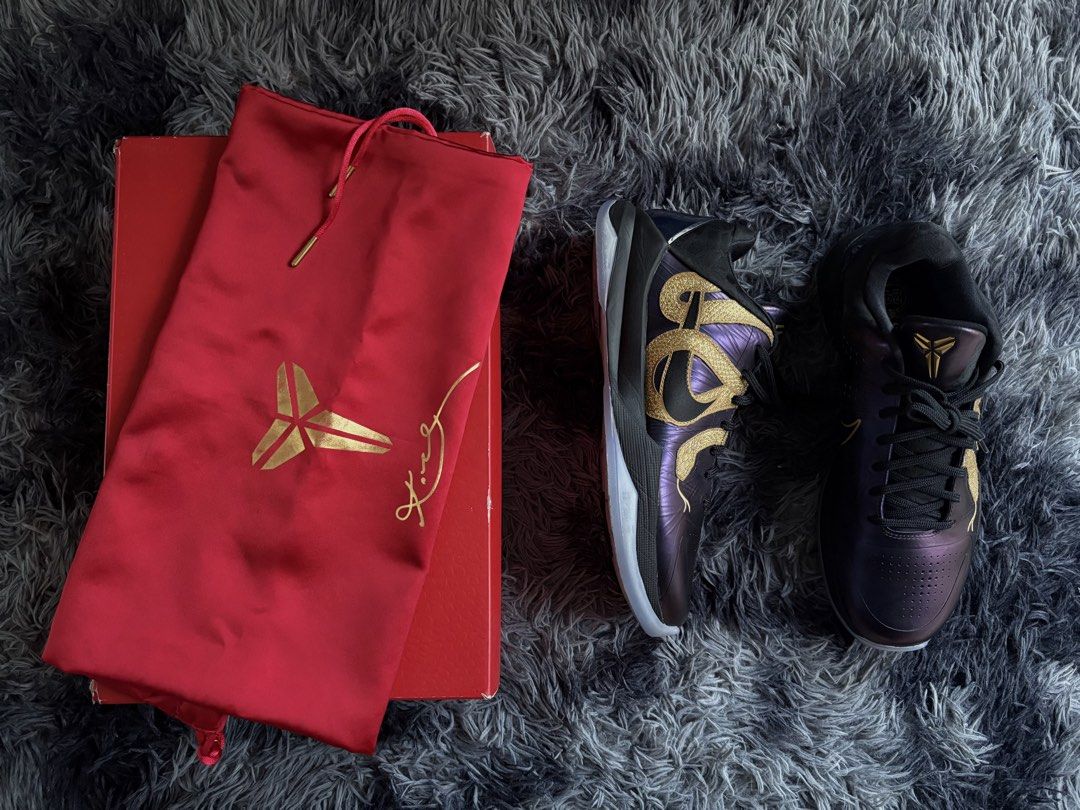 Kobe 5 Protro “Eggplant” (Category: Sneakers) located in Manila. Submitted by saintkirrkkk (Listing ID 1468057428, Image 2). Description: Used once wooden court, excellent condition Complete with box, receipt & shoe bag Condition - 9.8/10 size 9 still negotiable .