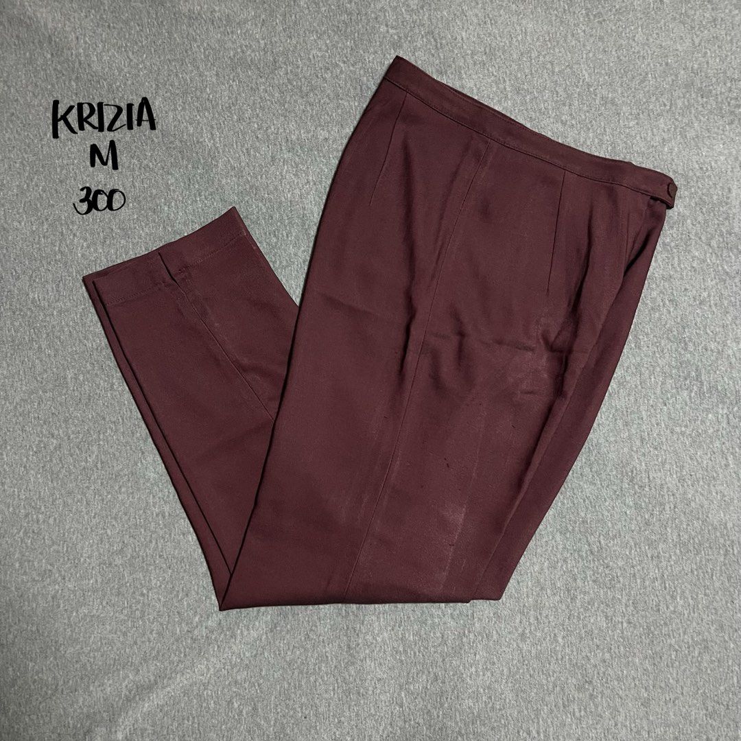 Krizia burgundy trousers (Category: Other Bottoms) located in Las Pinas. Submitted by jilanah (Listing ID 1467999956, Image 1). Description: .