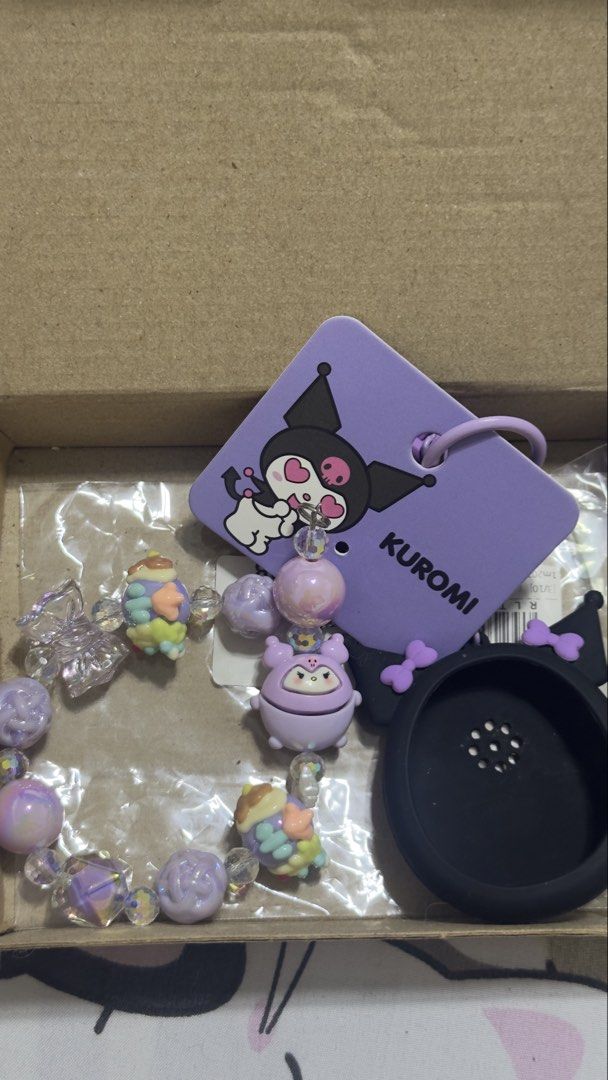 Kuromi Bundle (Category: Bracelets) located in Quezon City. Submitted by toyyytopia (Listing ID 1467986836, Image 2). Description: Kuromi Case Casetify Kuromi Bracelet Kuromi Case tamagotchi.