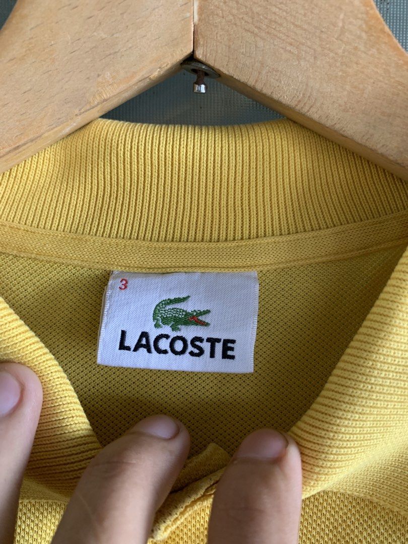 Lacoste (Category: Tshirts & Polo Shirts ) located in Mexico. Submitted by rabbit.hole_thrift (Listing ID 1467884427, Image 3). Description: Lacoste Polo Shirt size 3 on tag 21.5 x 27.5 need wash 700 plus sf.
